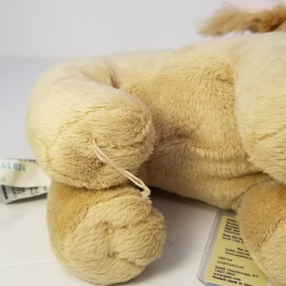 Ganz Chihuahua Plush Puppy Dog 8" Webkinz Beige & White Stuffed Animal Standing - Picture 4 of 10